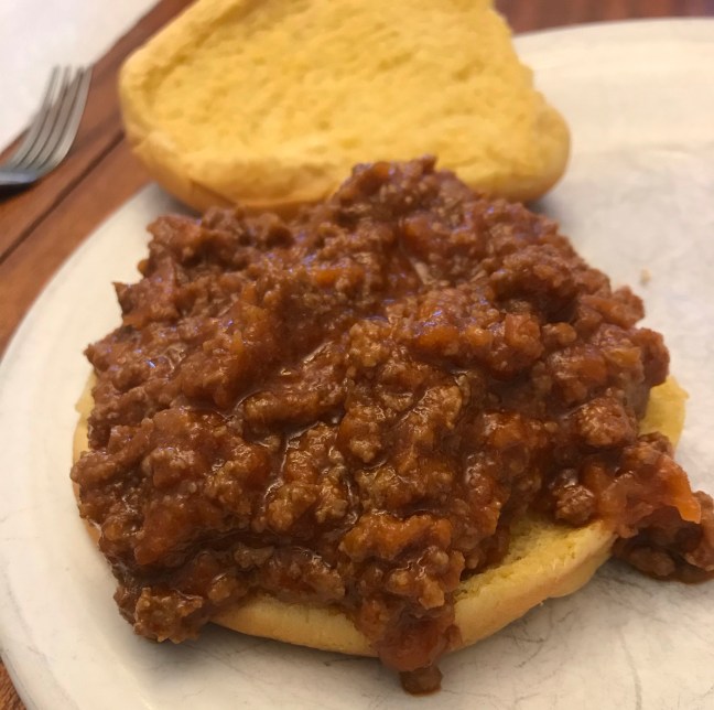 a sloppy joe o a potato bun